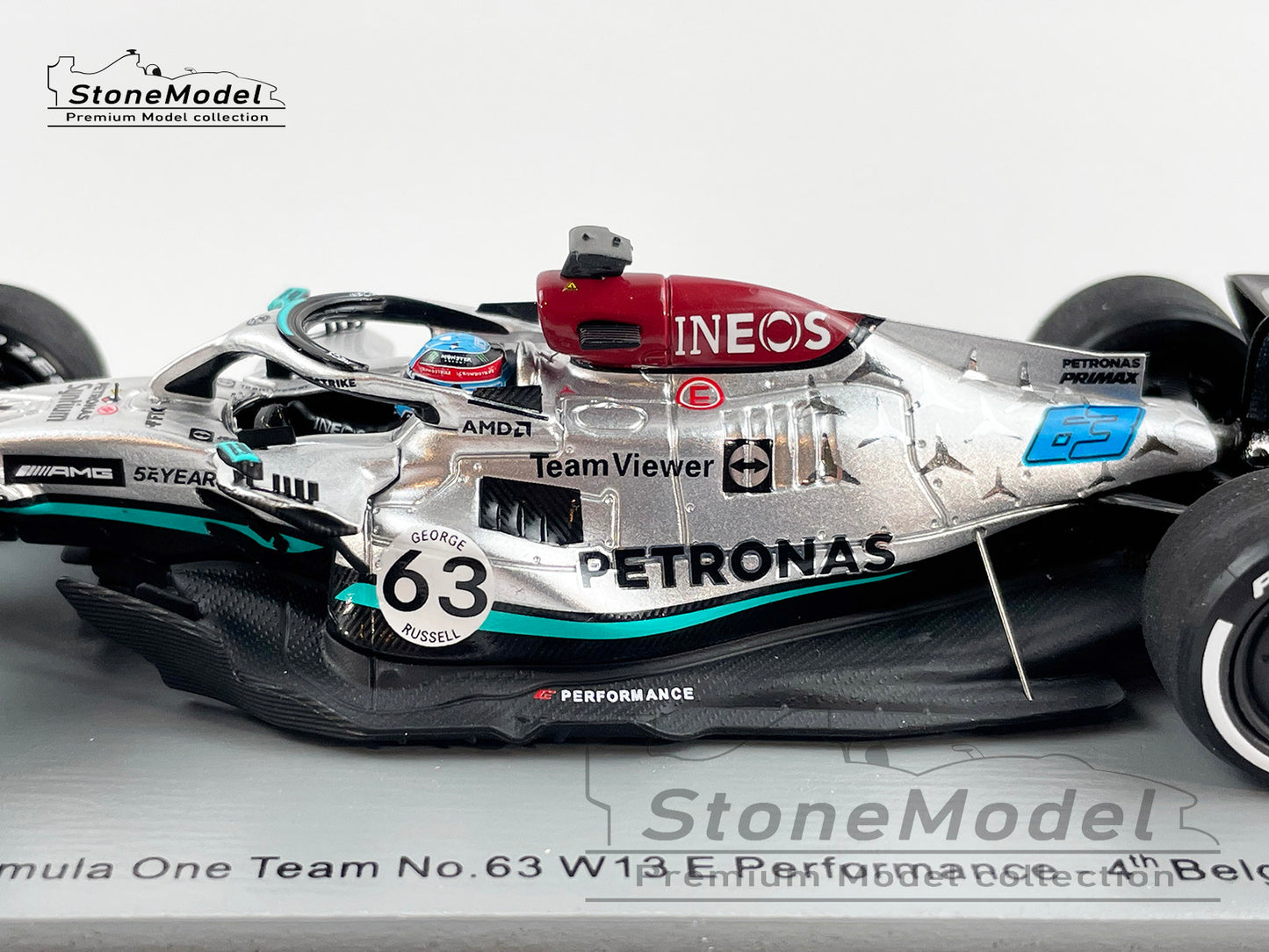 2022 Mercedes F1 W13 #63 George Russell Belgium Special Livery 1:43 Spark S8546