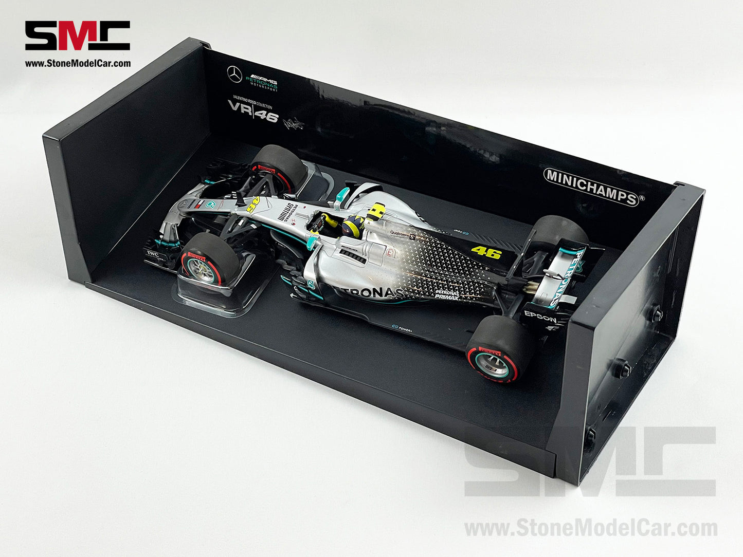 Mercedes F1 2017 W08 #46 Valentino Rossi 2019 Ride Swap Hamilton 1:18 MINICHAMPS