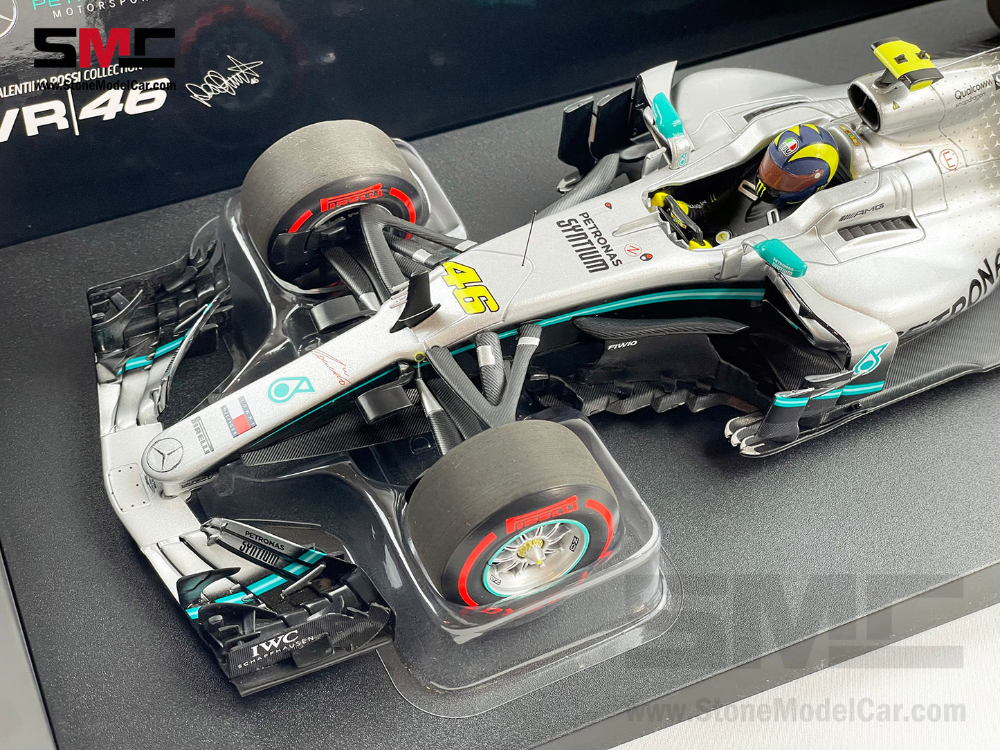 Mercedes F1 2017 W08 #46 Valentino Rossi 2019 Ride Swap Hamilton 1:18 MINICHAMPS