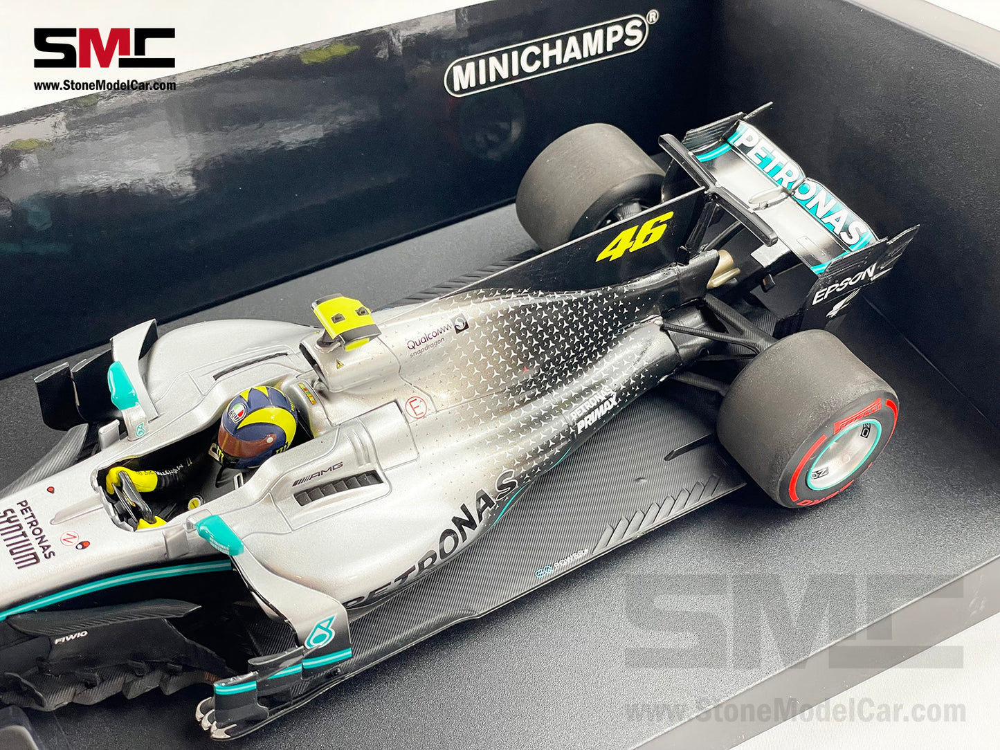 Mercedes F1 2017 W08 #46 Valentino Rossi 2019 Ride Swap Hamilton 1:18 MINICHAMPS