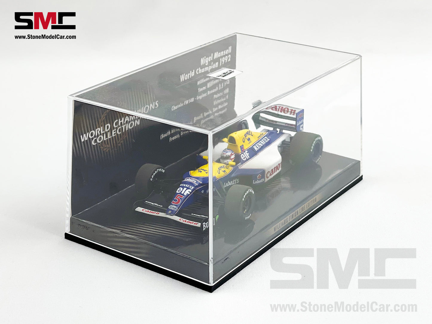 Williams F1 FW14B #5 Nigel Mansell 1992 World Champion 1:43 MINICHAMPS + CAMEL