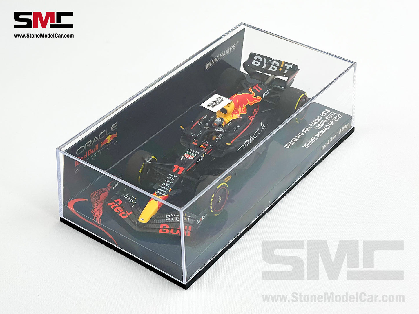 2022 Red Bull F1 RB18 #11 Sergio Perez Monaco GP Winner 1:43 MINICHAMPS LE 600