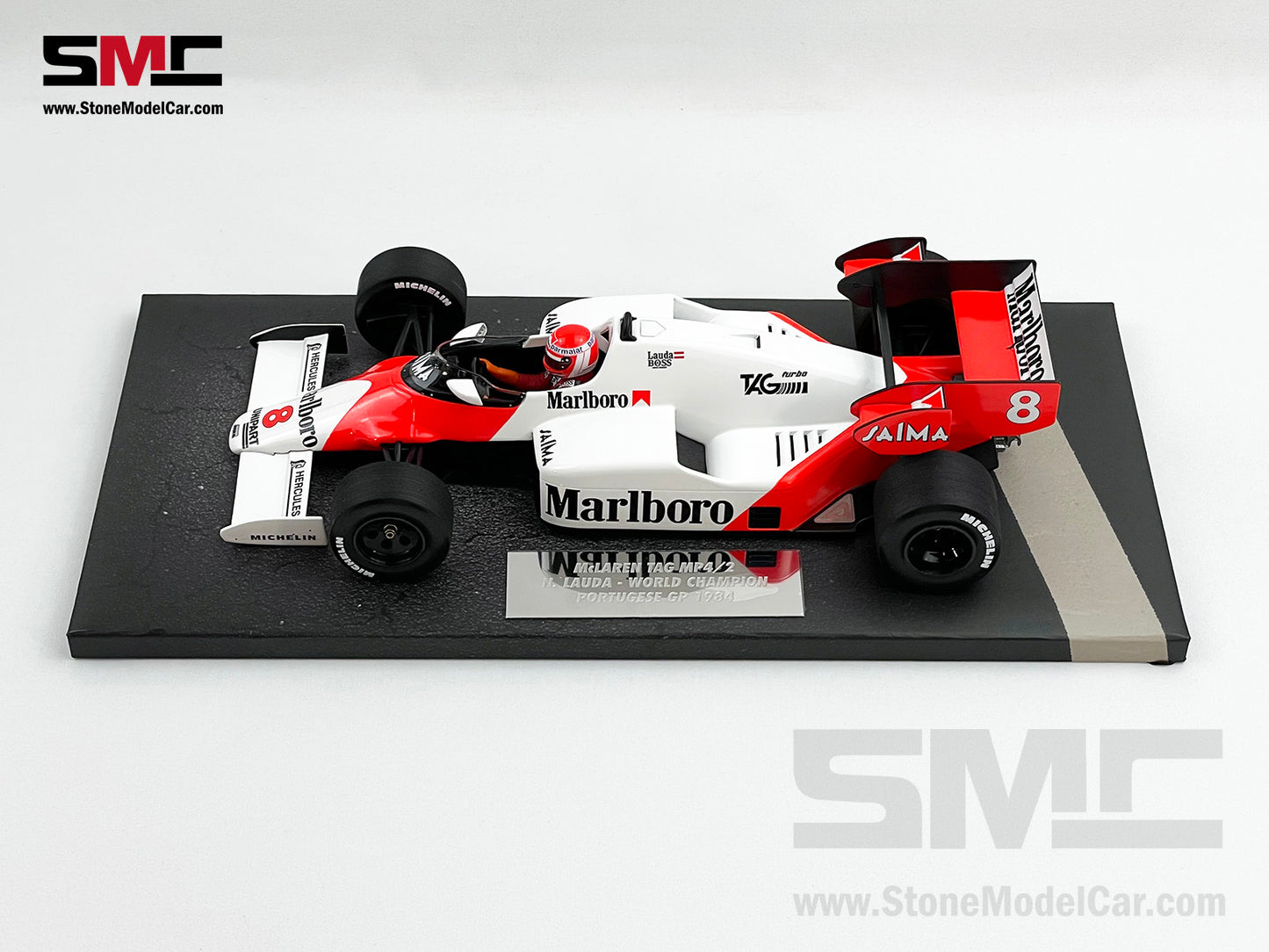 Mclaren F1 MP4/2 #8 Niki Lauda Portugal GP 1984 World Champion 1:18 MINICHAMPS