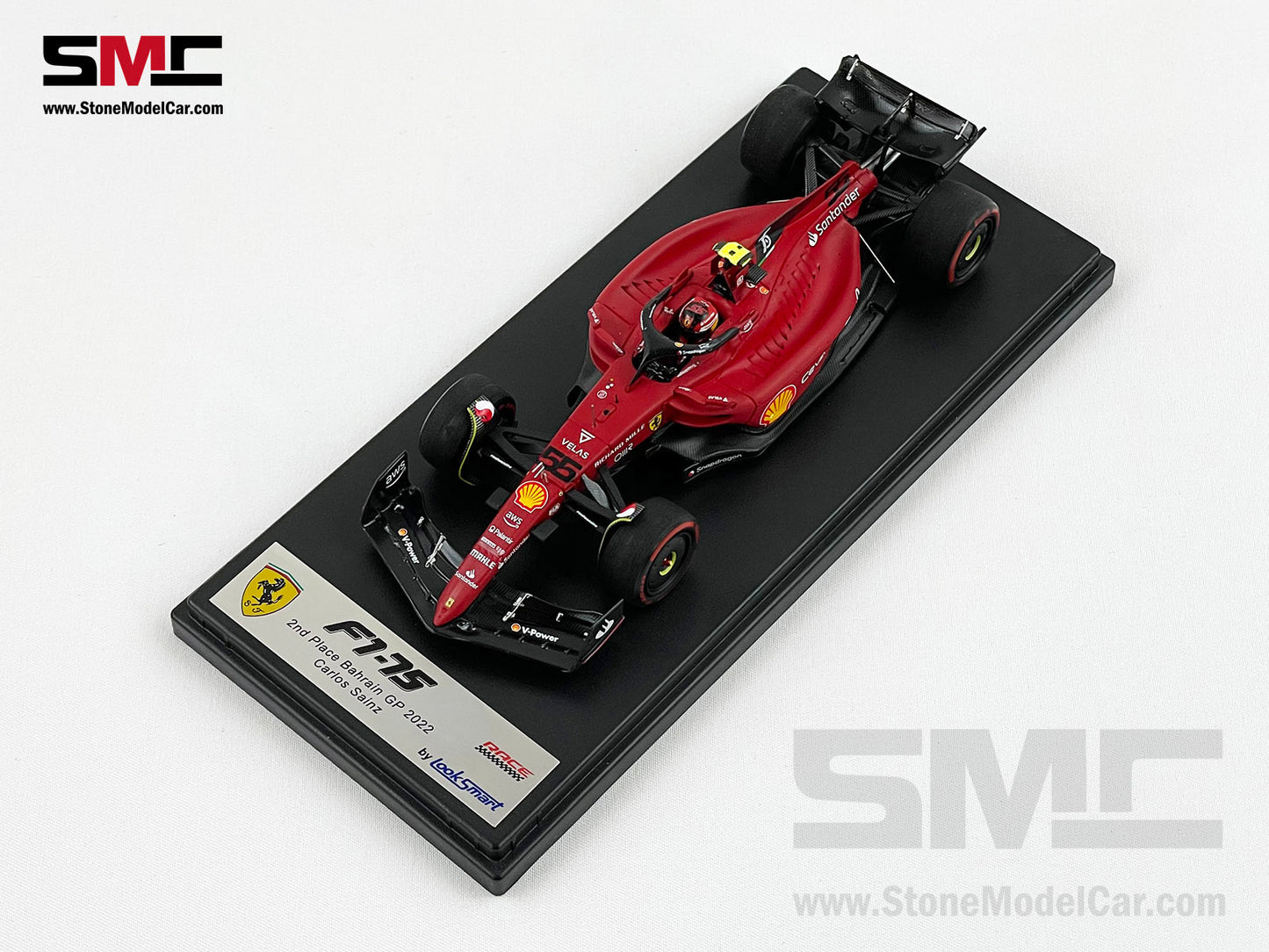 2022 F1 Ferrari F1-75 #55 Carlos Sainz Bahrain GP 2nd 1st 1-2 of 2022 LookSmart 1:43