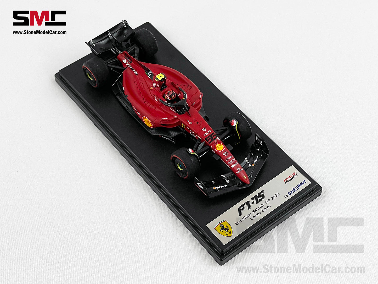 2022 F1 Ferrari F1-75 #55 Carlos Sainz Bahrain GP 2nd 1st 1-2 of 2022 LookSmart 1:43
