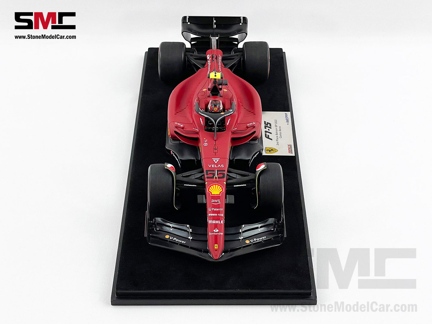 2022 F1 Ferrari F1-75 #55 Carlos Sainz Bahrain GP 2nd 1st 1-2 of 2022 LookSmart 1:18