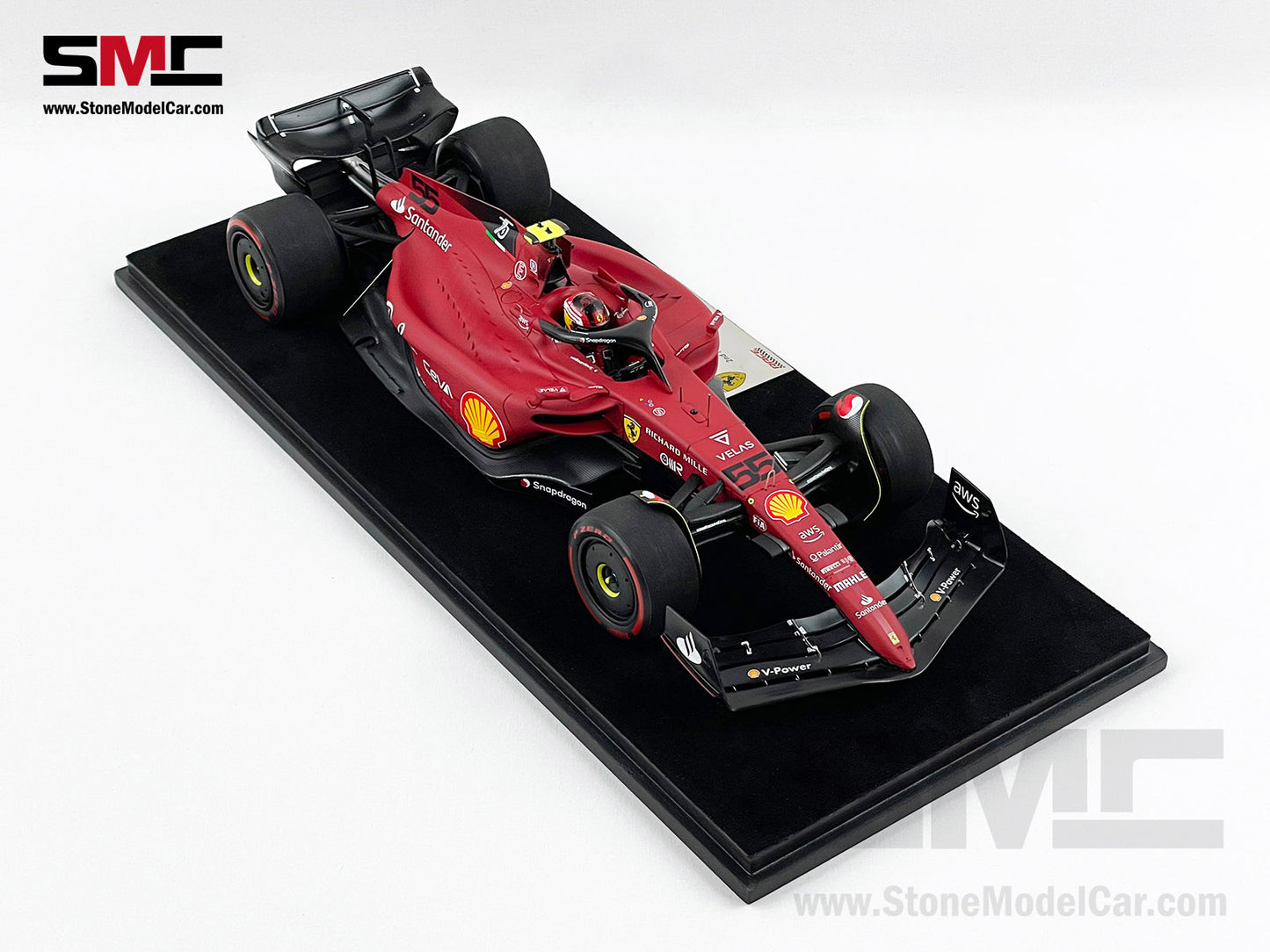 2022 F1 Ferrari F1-75 #55 Carlos Sainz Bahrain GP 2nd 1st 1-2 of 2022 LookSmart 1:18