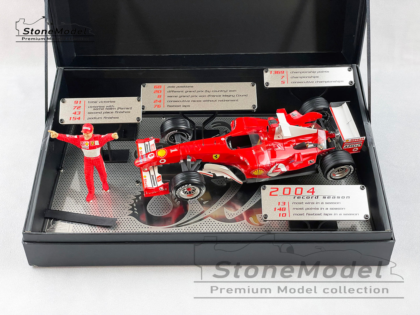 Ferrari F1 F2004 #1 Michael Schumacher ALL TIME CAREER RECORDS 2004 Hot Wheels 1:18