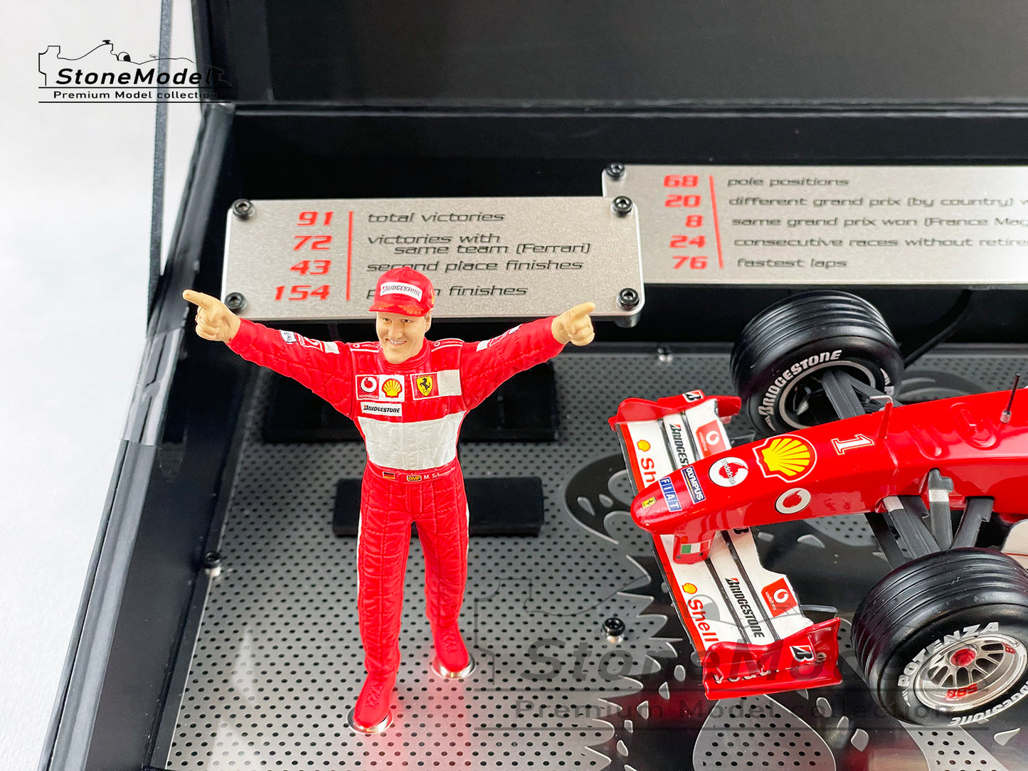 Ferrari F1 F2004 #1 Michael Schumacher ALL TIME CAREER RECORDS 2004 Hot Wheels 1:18