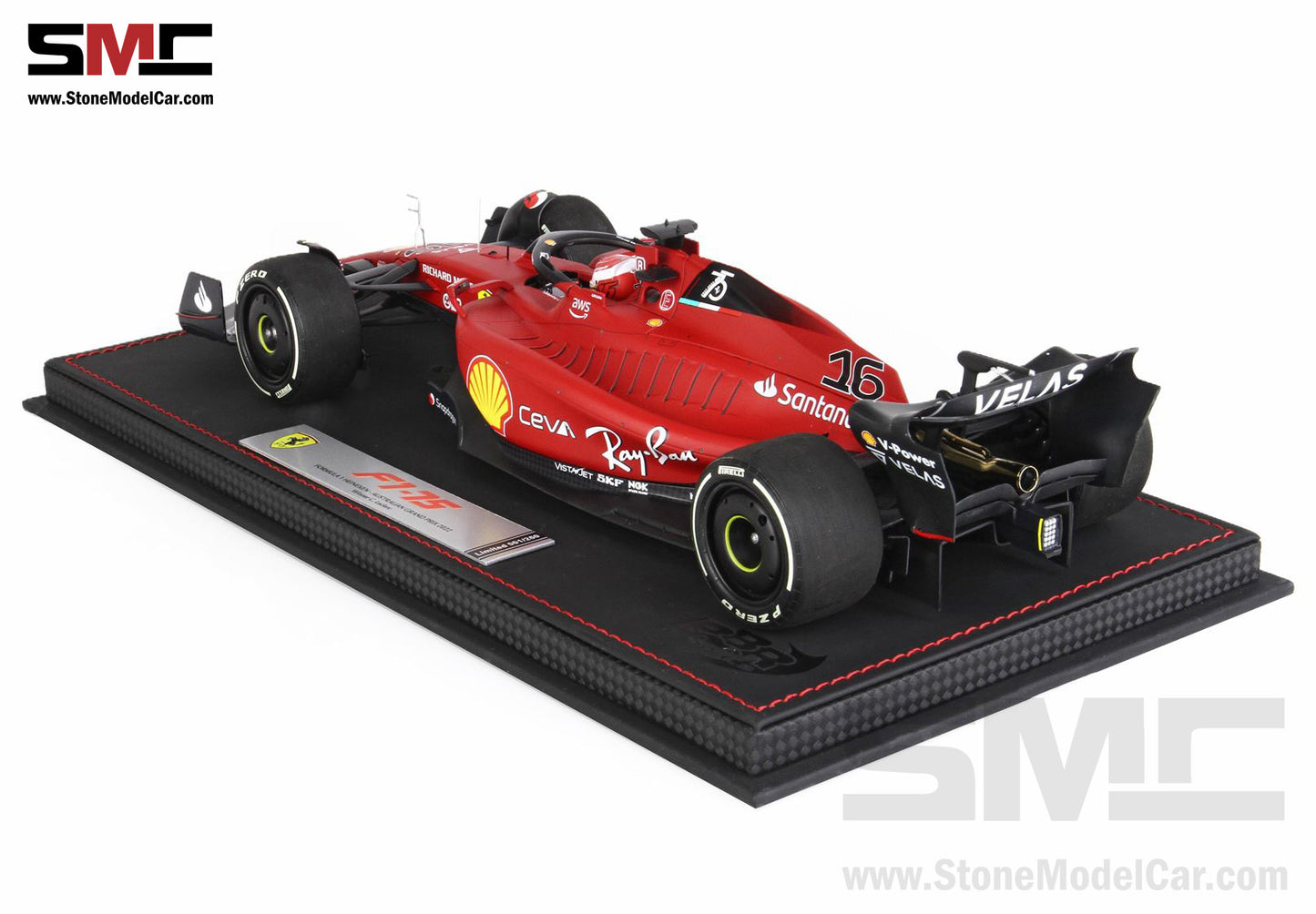 2022 F1 Ferrari F1-75 #16 Charles Leclerc Australian GP Winner BBR 1:18 with Display Case