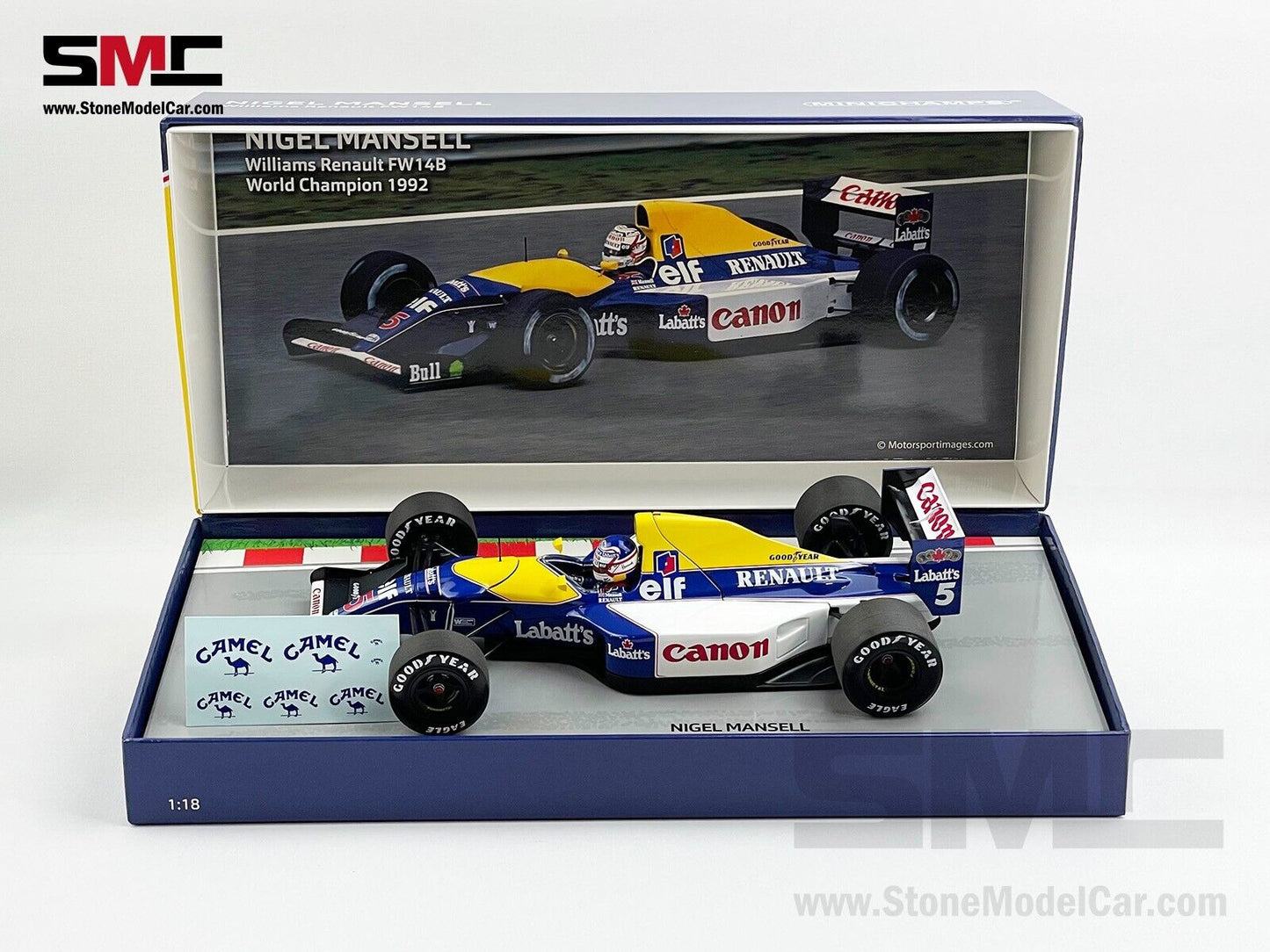 Williams Renault F1 FW14B #5 Nigel Mansell 1992 World Champion 1:18 MINICHAMPS
