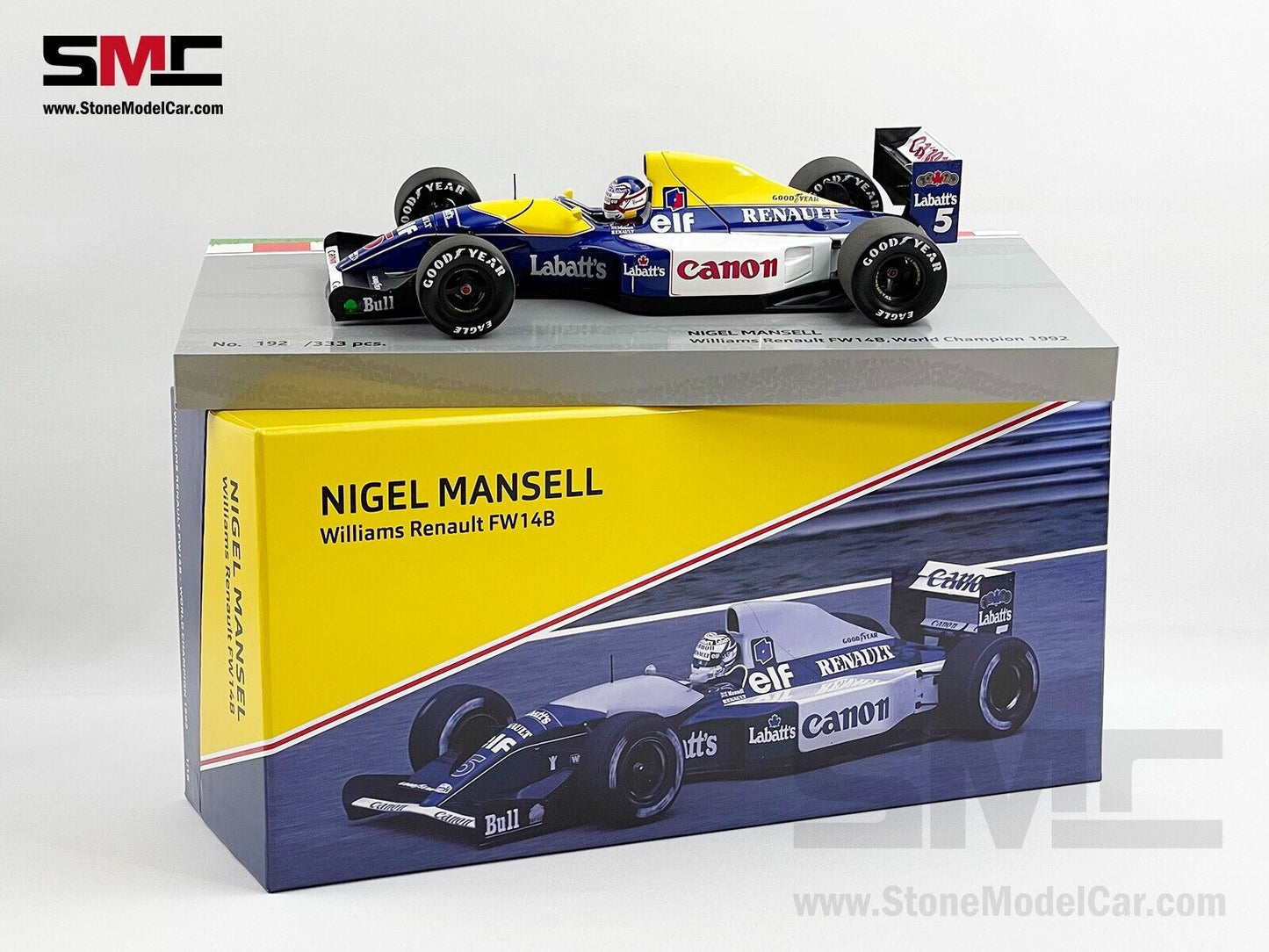 Williams Renault F1 FW14B #5 Nigel Mansell 1992 World Champion 1:18 MINICHAMPS