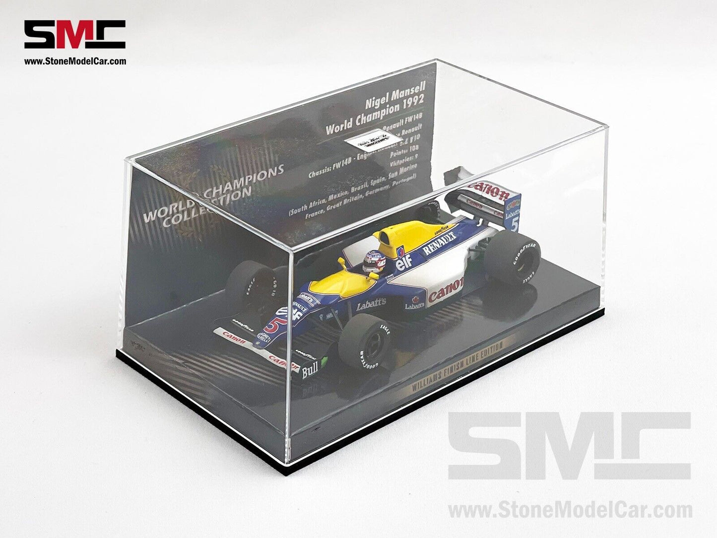 Williams Renault F1 FW14B #5 Nigel Mansell 1992 World Champion 1:43 MINICHAMPS
