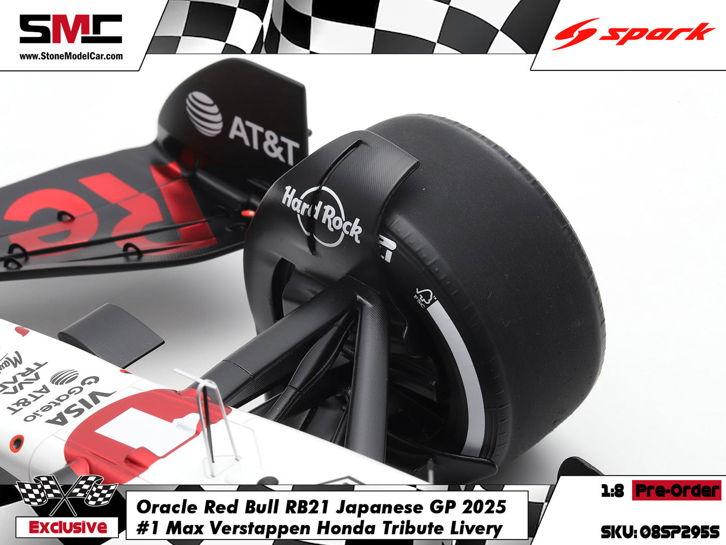 [Pre-Order] Red Bull F1 RB21 #1 Max Verstappen Japanese GP Winner 2025 1:8 Spark Special Edition