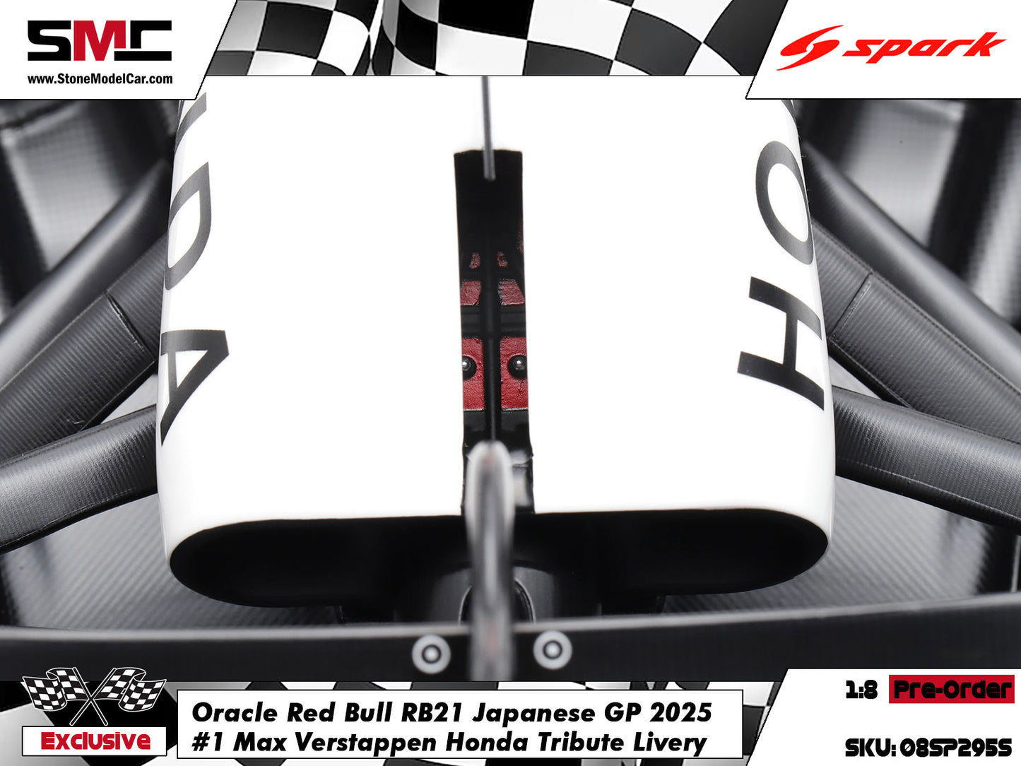 [Pre-Order] Red Bull F1 RB21 #1 Max Verstappen Japanese GP Winner 2025 1:8 Spark Special Edition