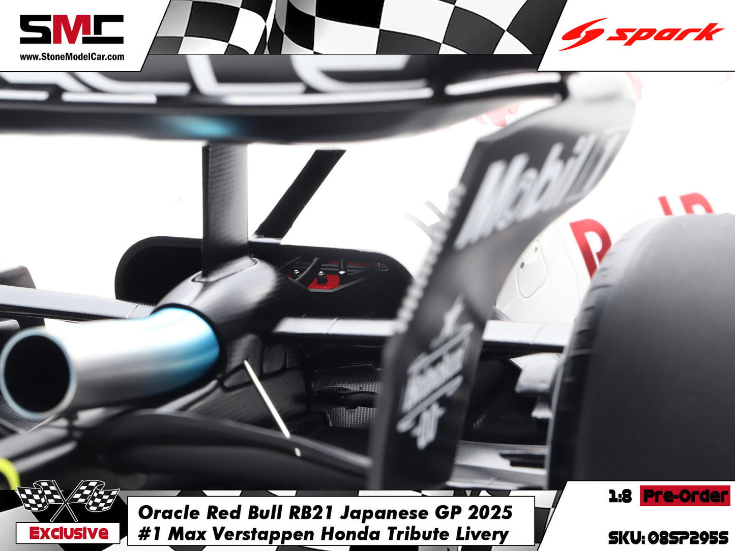 [Pre-Order] Red Bull F1 RB21 #1 Max Verstappen Japanese GP Winner 2025 1:8 Spark Special Edition