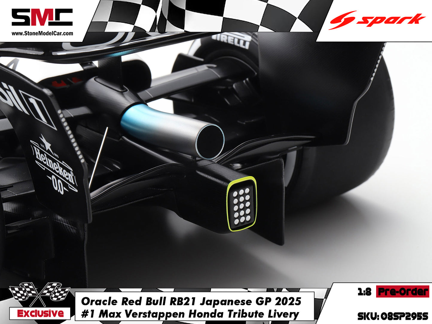 [Pre-Order] Red Bull F1 RB21 #1 Max Verstappen Japanese GP Winner 2025 1:8 Spark Special Edition