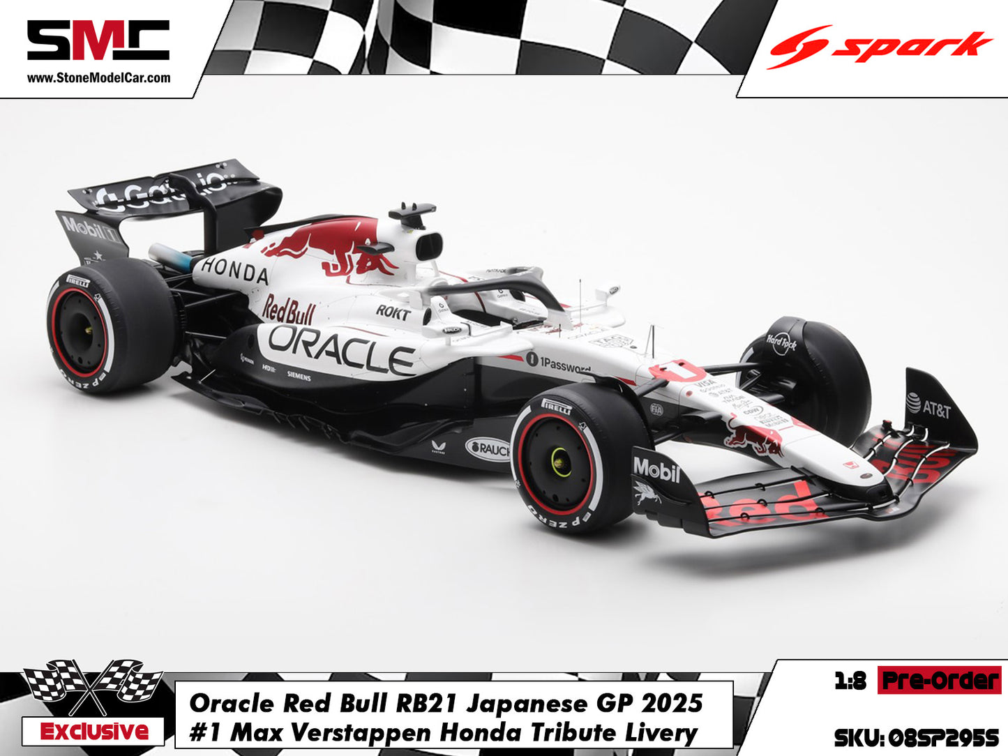 [Pre-Order] Red Bull F1 RB21 #1 Max Verstappen Japanese GP Winner 2025 1:8 Spark Special Edition