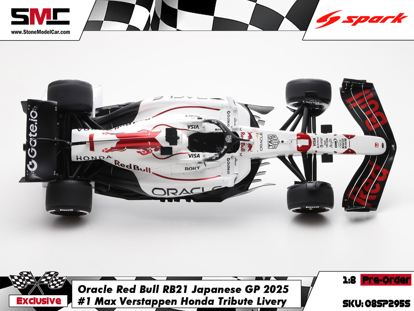 [Pre-Order] Red Bull F1 RB21 #1 Max Verstappen Japanese GP Winner 2025 1:8 Spark Special Edition