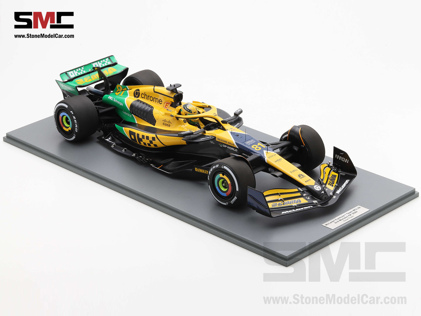 [Pre-Order] McLaren F1 MCL38 #81 Oscar Piastri 2nd Monaco GP 2024 Special Livery 1:12 Spark 12S049