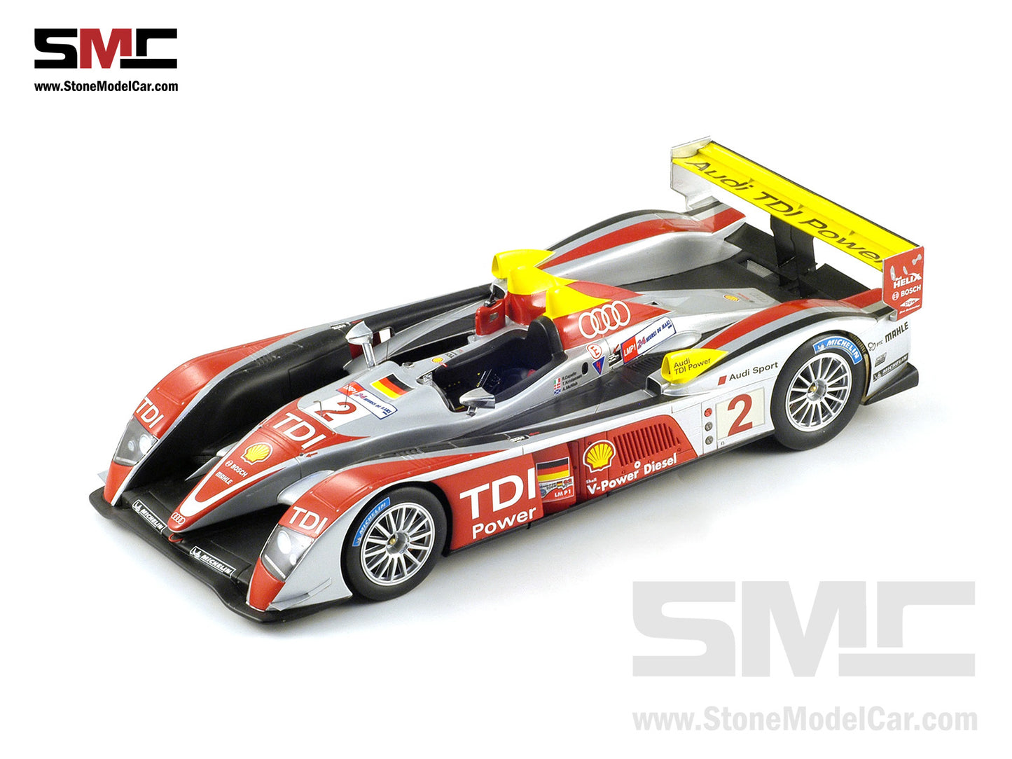 24h Le Mans 2008 Winner Audi Sport North America R10 TDI #2 A. McNish R. Capello T. Kristensen 1:18 Spark 18LM08