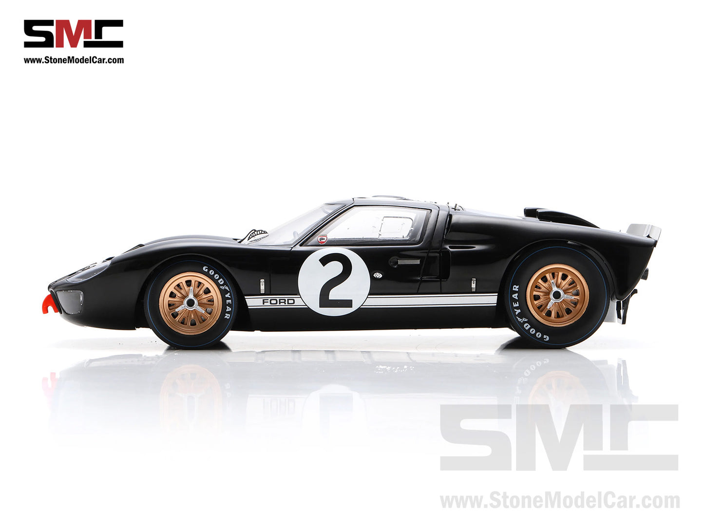 24h Le Mans 1966 Winner Shelby American Ford GT40 MK II #2 B. McLaren - C. Amon 1:18 Spark 18LM66