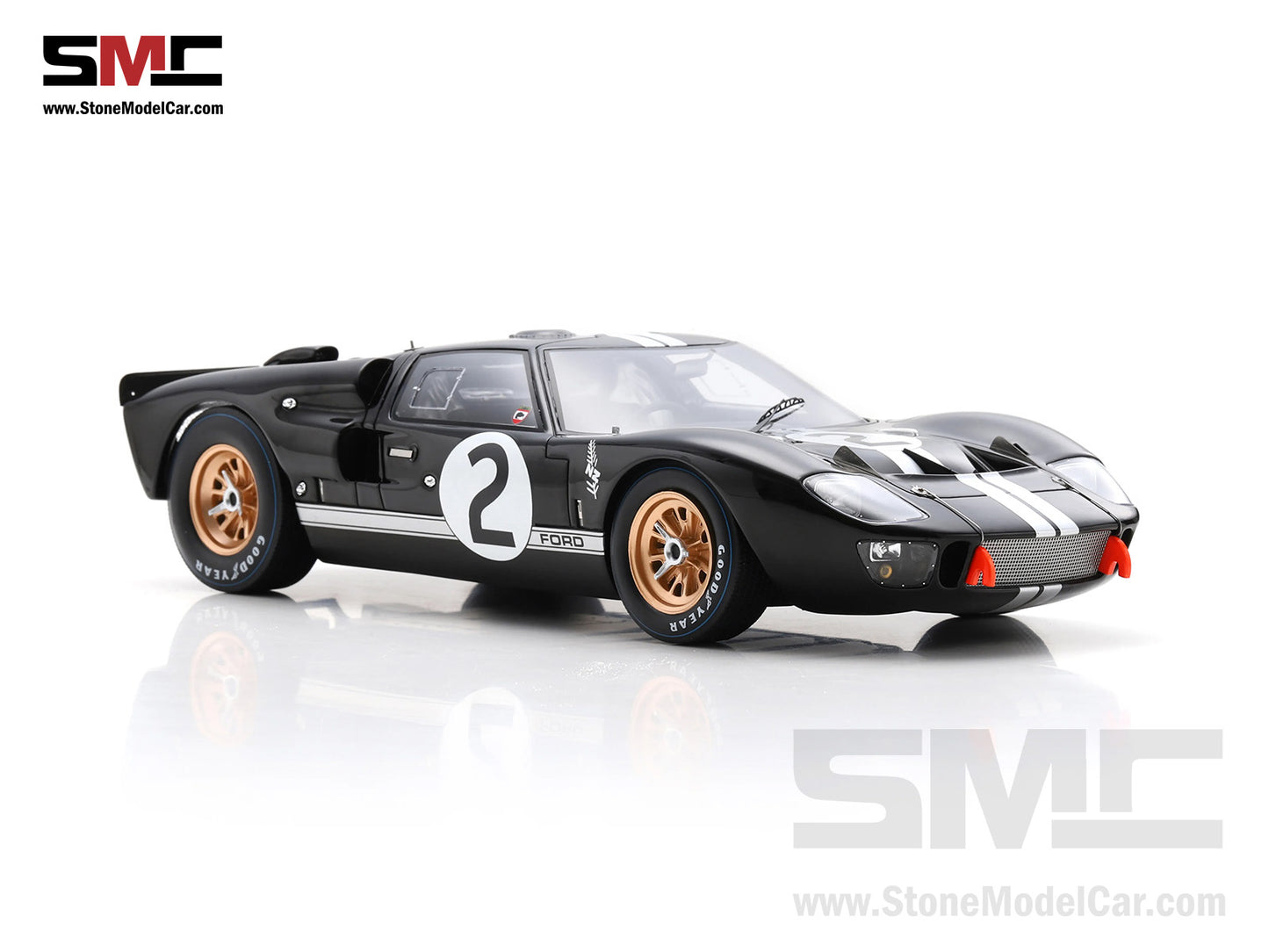 24h Le Mans 1966 Winner Shelby American Ford GT40 MK II #2 B. McLaren - C. Amon 1:18 Spark 18LM66