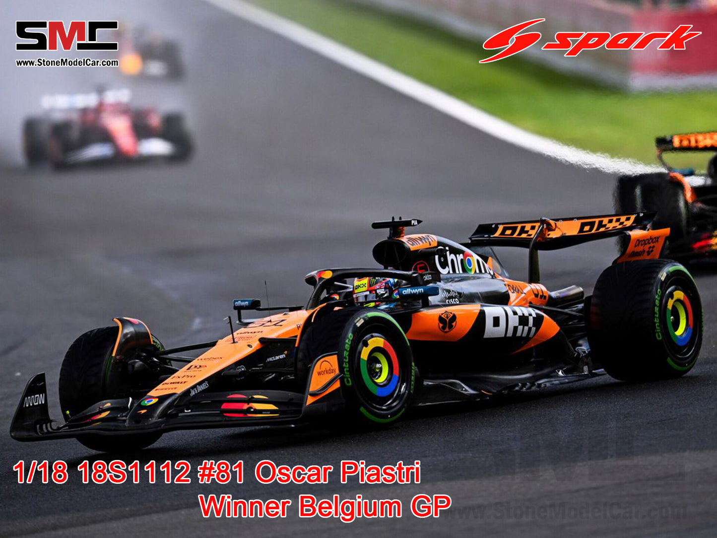 [Pre-Order] McLaren F1 MCL39 #81 Oscar Piastri Belgium GP 2025 Winner 1:18 Spark 18S1112