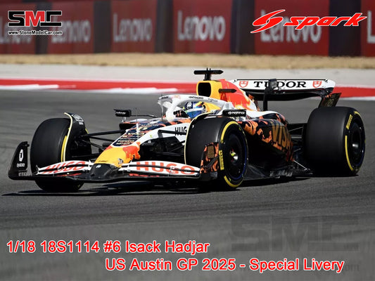 [Pre-Order] Visa Cash App RB F1 VCARB 02 #6 Isack Hadjar US Austin GP 2025 Spark 1:18 18S1114