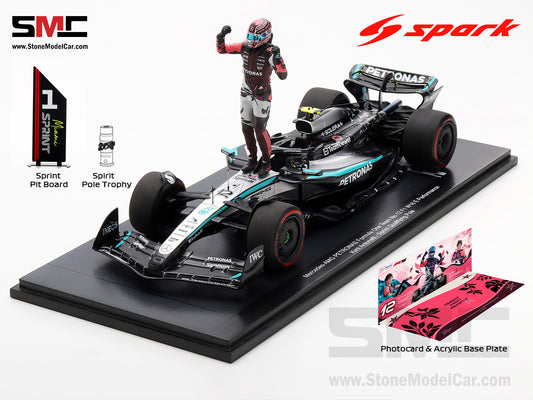 [Pre-Order] Mercedes F1 W16 #12 Kimi Antonelli Miami GP 2025 Sprint Pole Spark 1:18 Figurine Special