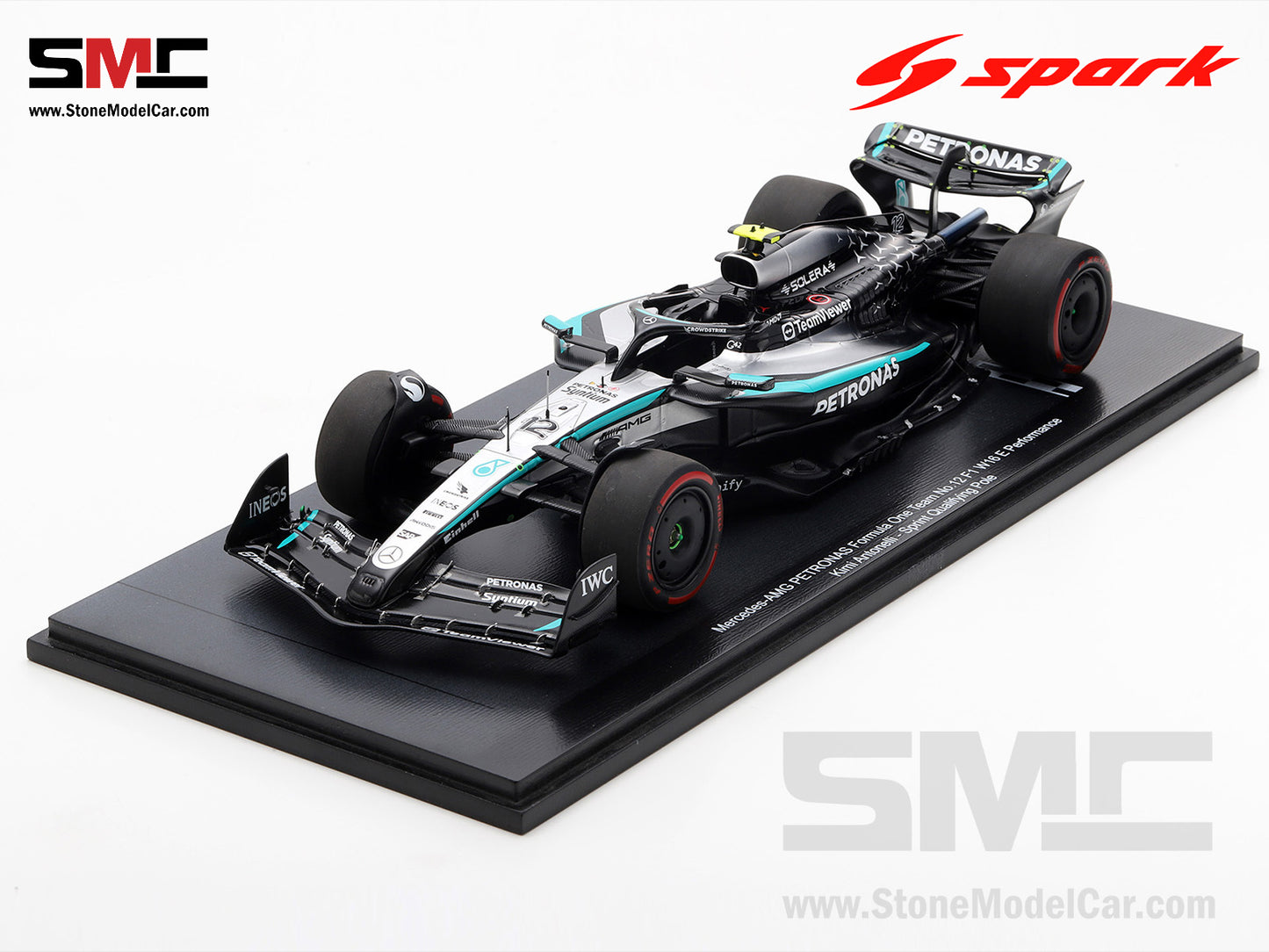 [Pre-Order] Mercedes F1 W16 #12 Kimi Antonelli Miami GP 2025 Sprint Pole Spark 1:18 Figurine Special