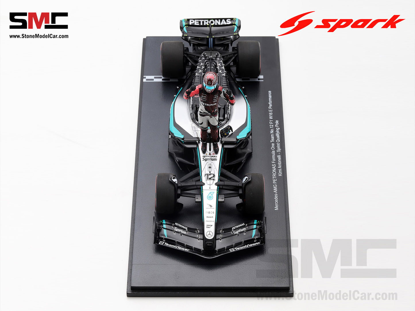 [Pre-Order] Mercedes F1 W16 #12 Kimi Antonelli Miami GP 2025 Sprint Pole Spark 1:18 Figurine Special