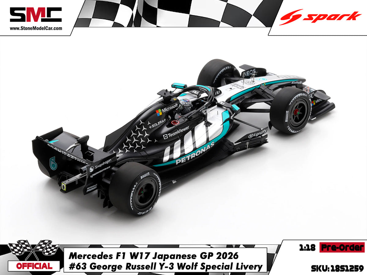 [Pre-Order] Mercedes F1 W17 #63 George Russell Japanese GP 2026 Spark 1:18 18S1259