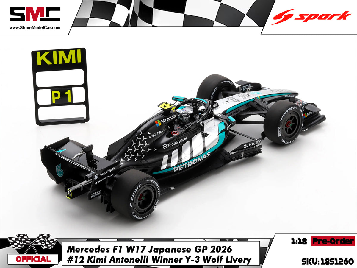 [Pre-Order] Mercedes F1 W17 #12 Kimi Antonelli Japanese GP 2026 Spark 1:18 18S1260