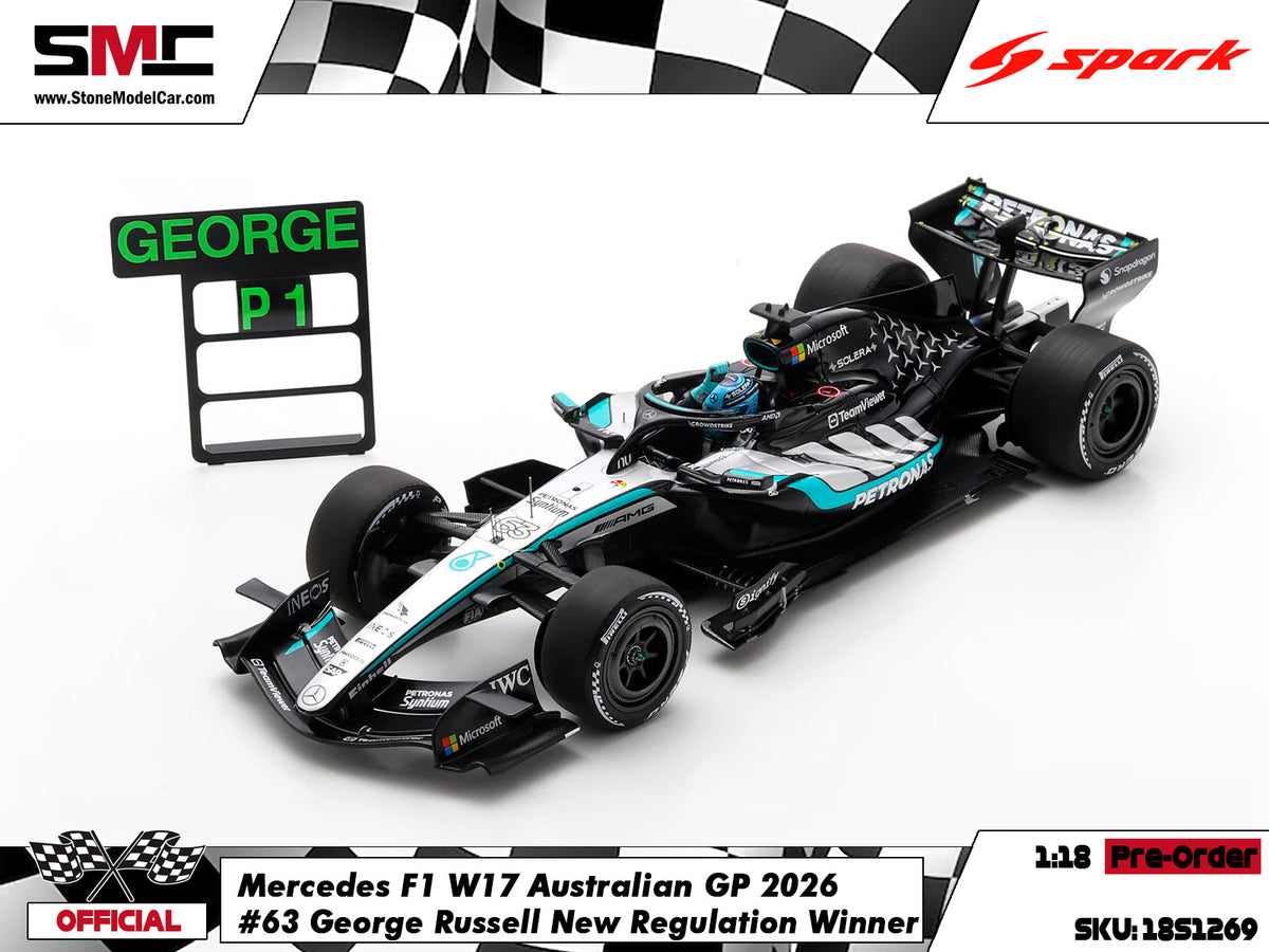 [Pre-Order] Mercedes F1 W17 #63 George Russell Australian GP 2026 Winner Spark 1:18 18S1269