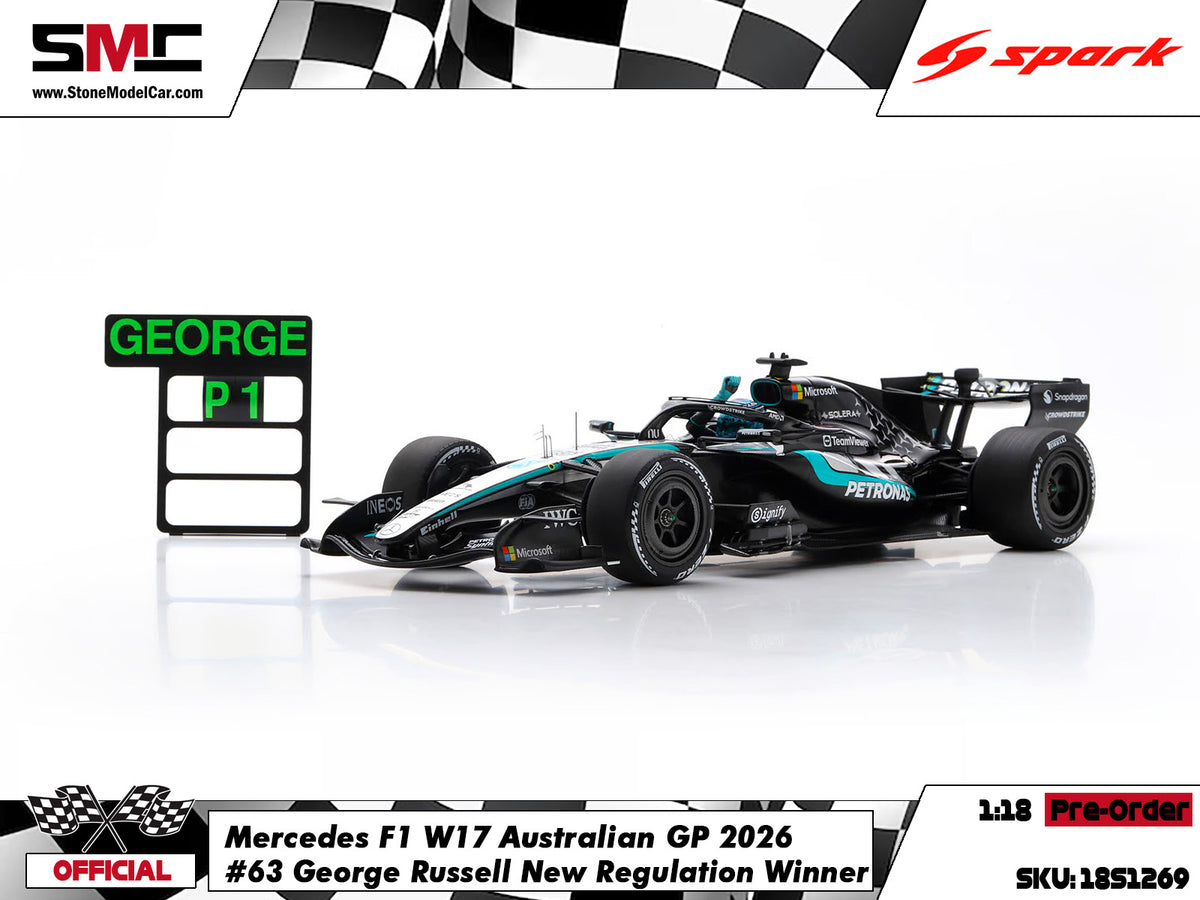 [Pre-Order] Mercedes F1 W17 #63 George Russell Australian GP 2026 Winner Spark 1:18 18S1269