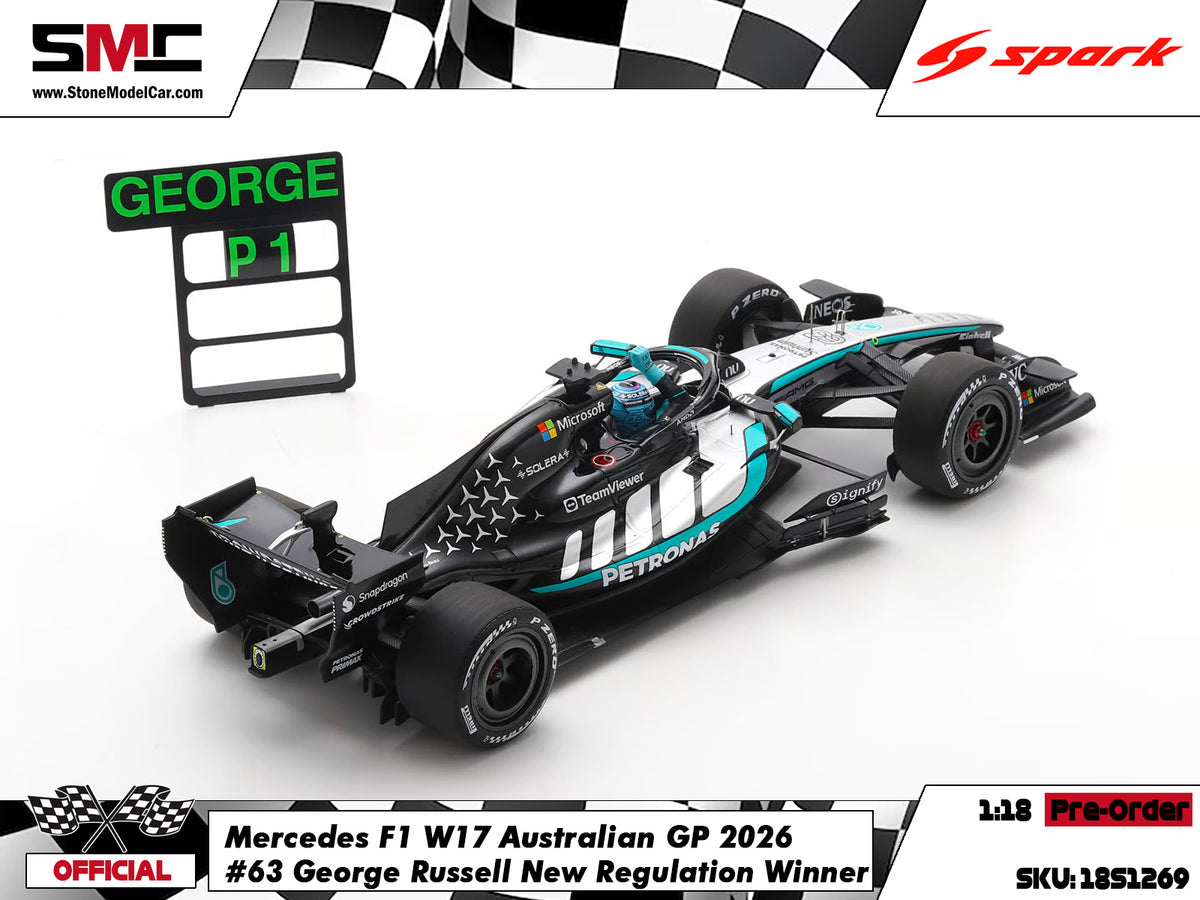 [Pre-Order] Mercedes F1 W17 #63 George Russell Australian GP 2026 Winner Spark 1:18 18S1269