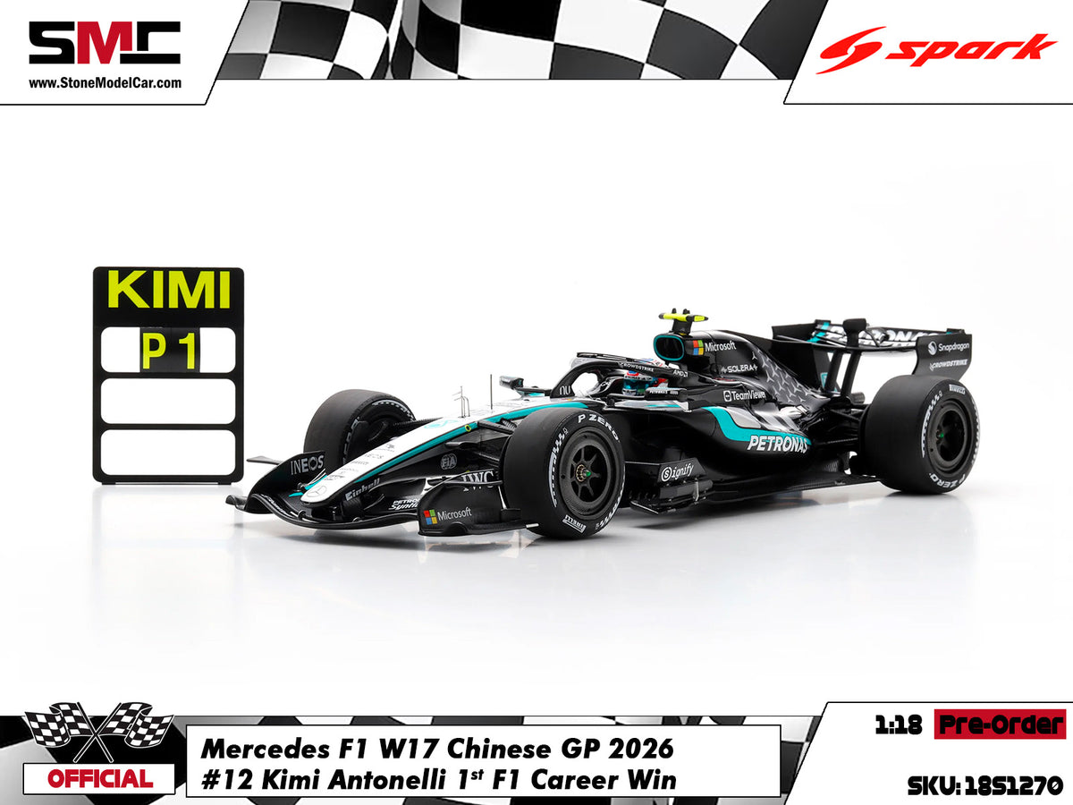 [Pre-Order] Mercedes F1 W17 #12 Kimi Antonelli Chinese GP Winner 2026 Spark 1:18 18S1270