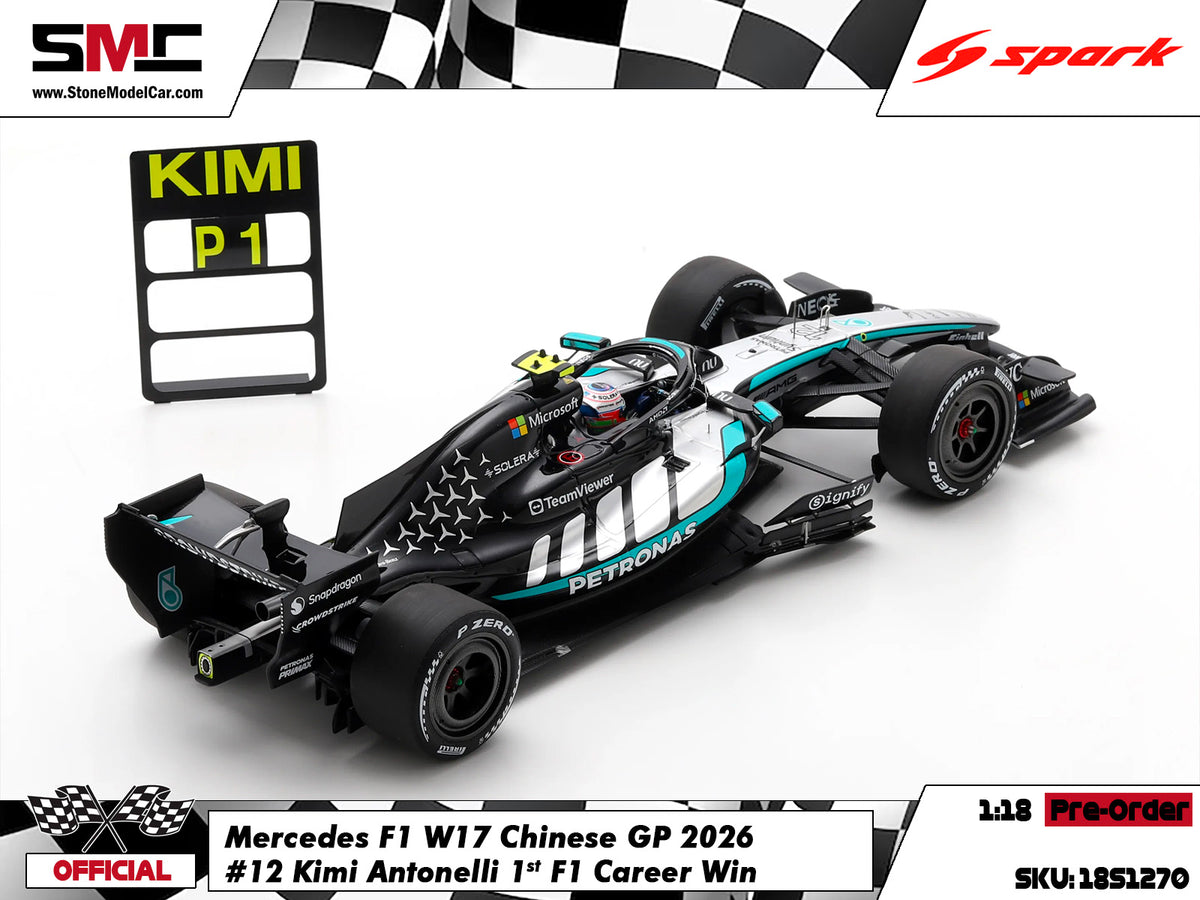 [Pre-Order] Mercedes F1 W17 #12 Kimi Antonelli Chinese GP Winner 2026 Spark 1:18 18S1270
