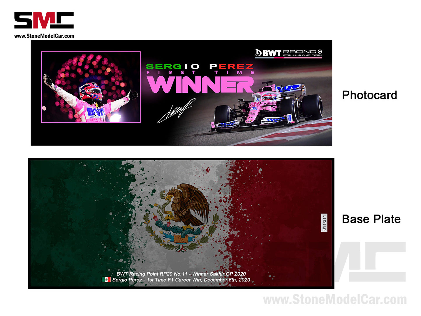 [Pre-Order] 1:18 Spark BWT Racing Point F1 RP20 #11 Sergio Perez Sakhir 2020 1st Career Win Special Edition