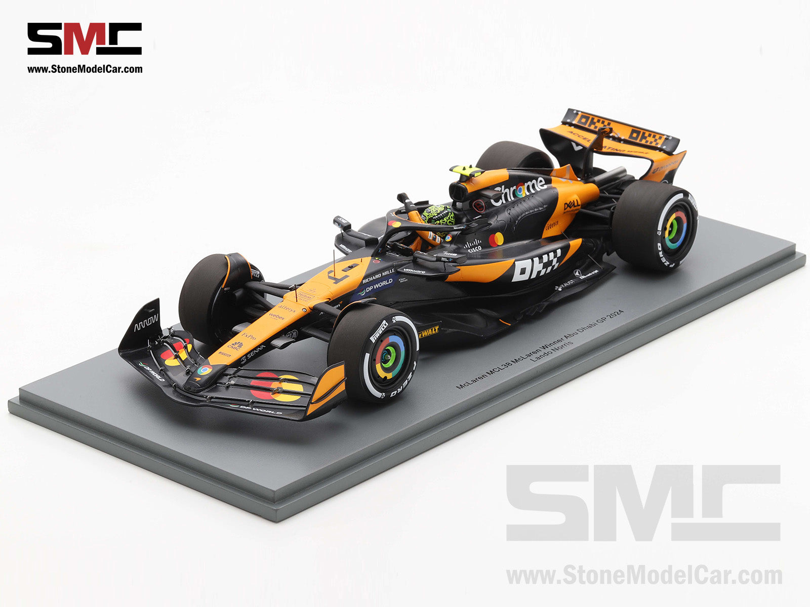 McLaren F1 MCL38 #4 Lando Norris Abu Dhabi GP 2024 Winner 1:18