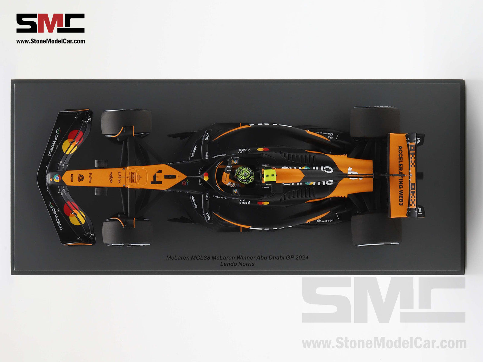 McLaren F1 MCL38 #4 Lando Norris Abu Dhabi GP 2024 Winner 1:18