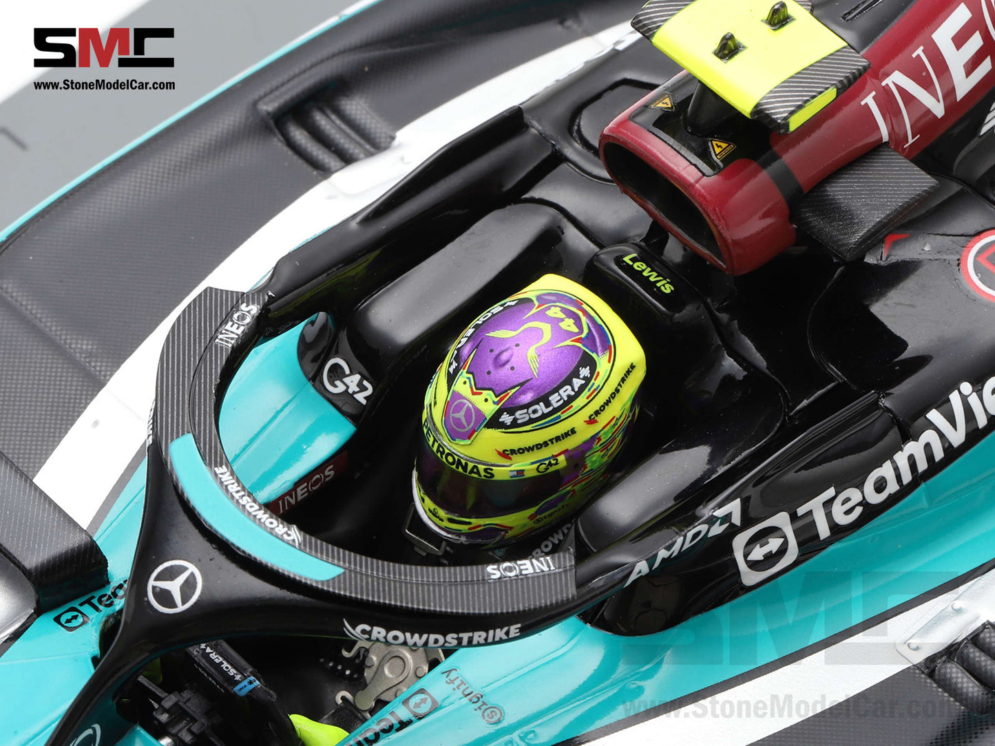 [Pre-Order] Mercedes F1 W15 #44 7x World Champion Lewis Hamilton Singapore GP 2024 350th Race 1:18 Spark 18S667