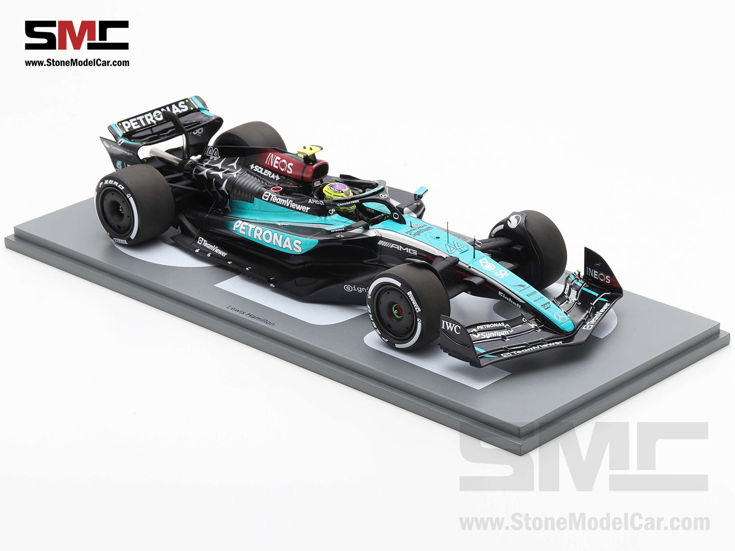 [Pre-Order] Mercedes F1 W15 #44 7x World Champion Lewis Hamilton Singapore GP 2024 350th Race 1:18 Spark 18S667