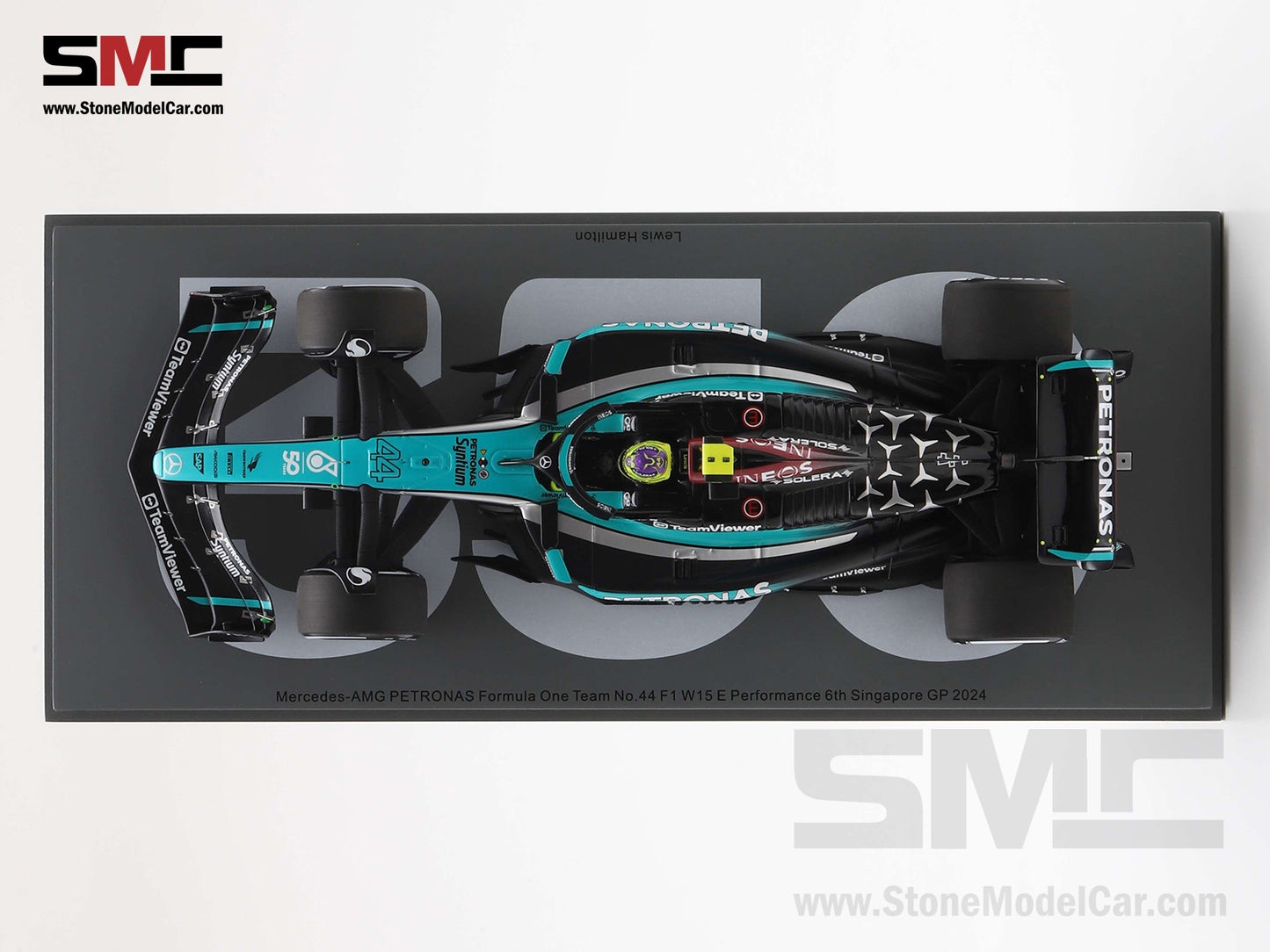 [Pre-Order] Mercedes F1 W15 #44 7x World Champion Lewis Hamilton Singapore GP 2024 350th Race 1:18 Spark 18S667