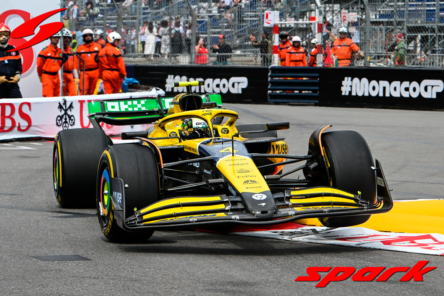 [Pre-Order] McLaren F1 MCL38 #4 Lando Norris 4th Monaco GP 2024 Special Livery 1:18 Spark 18S997