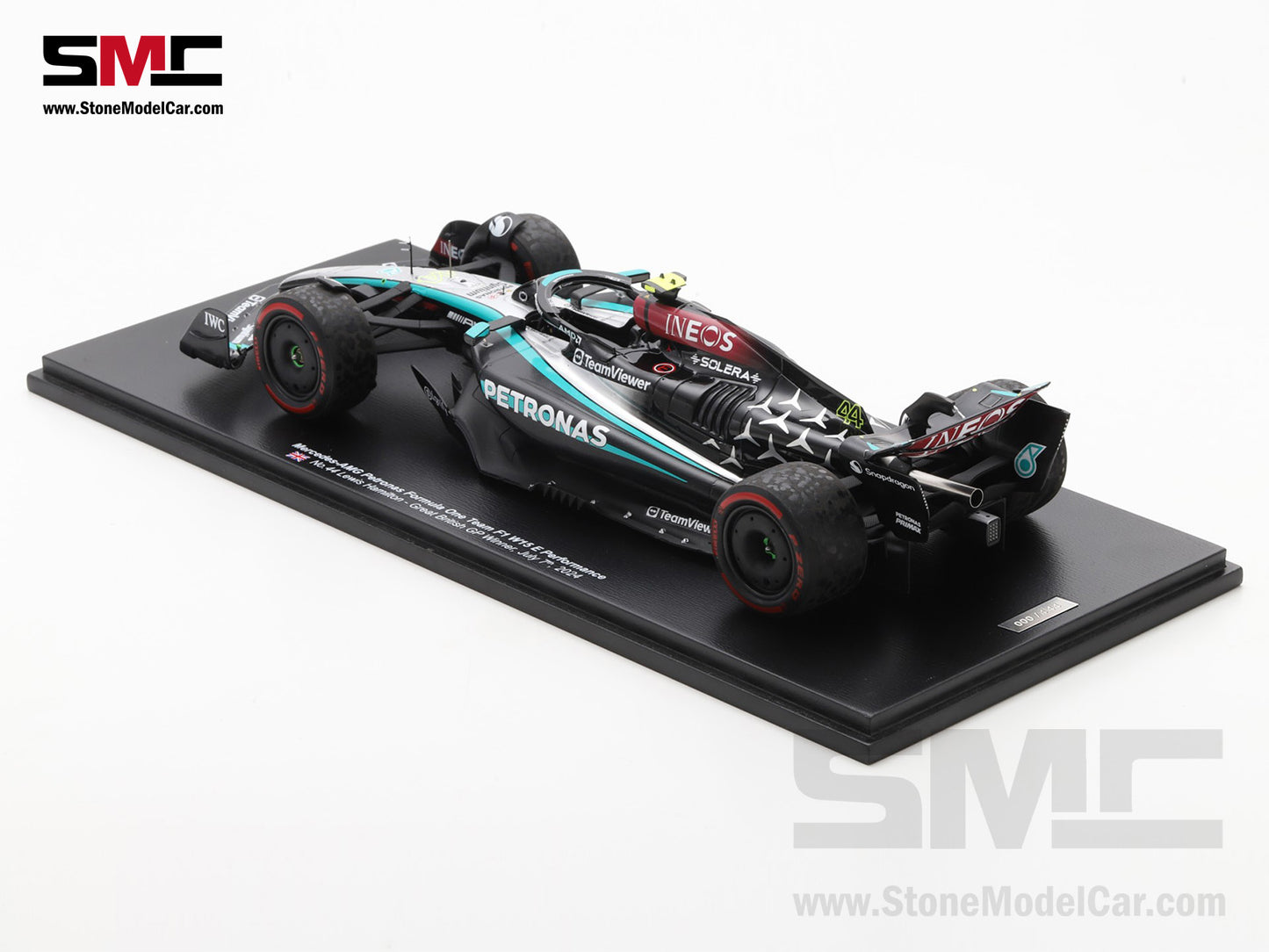 [Pre-Order] Mercedes F1 W15 #44 7x World Champion Lewis Hamilton British GP Winner 2024  1:18 Spark Figure Special Edition