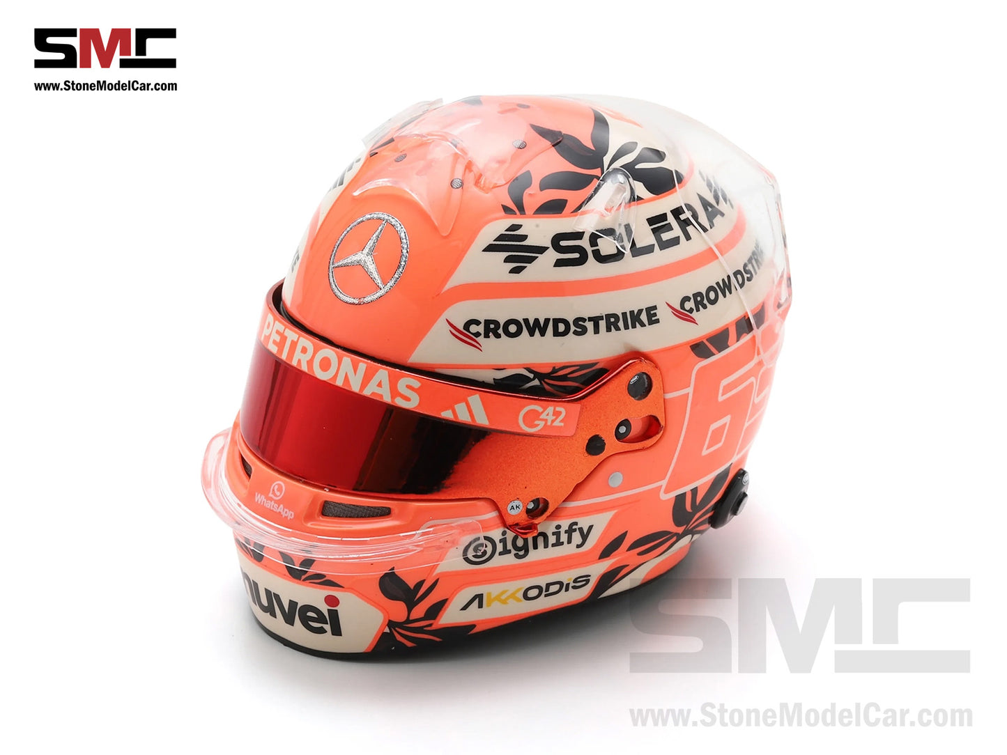 [Pre-Order] Mercedes F1 W16 #63 George Russell Miami GP 2025 Spark 1:5 Miniature Helmet