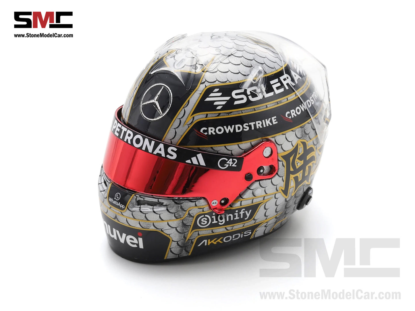 [Pre-Order] Mercedes F1 W16 #63 George Russell Chinese GP 2025 Spark 1:5 Miniature Helmet