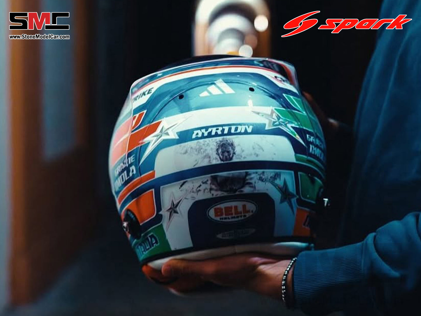 [Pre-Order] Mercedes F1 W16 #12 Kimi Antonelli Emilia-Romagna GP 2025 Home Race Spark 1:5 Helmet